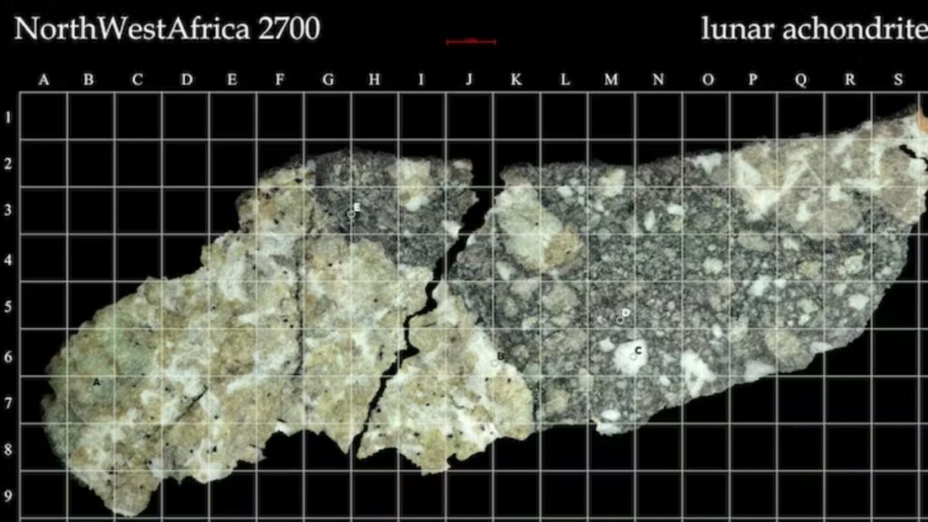 Brechas lunares, un tipo importante de rocas que se producen por la compactación tras sucesivos impactos del regolito lunar
