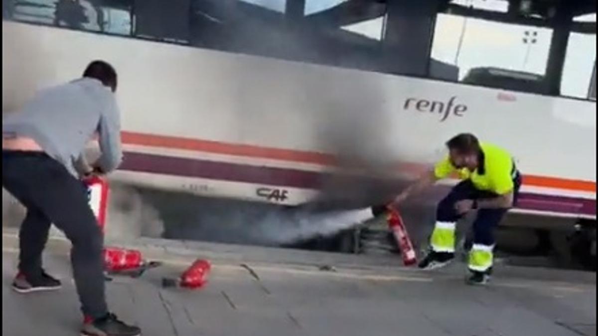 Sofocan un incendio en el tren Cáceres-Madrid sin pasajeros afectados