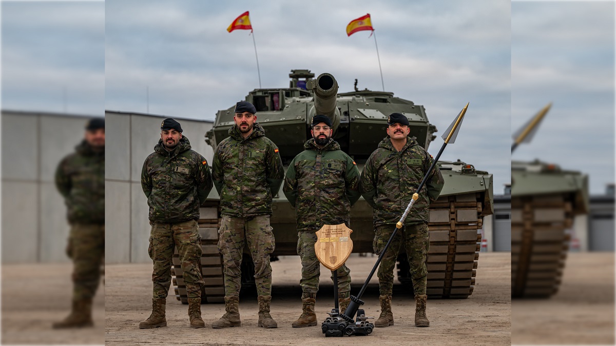 El equipo del Ejército de Tierra vencedor en el Iron Spear de la OTAN, en la categoría de carros de combate