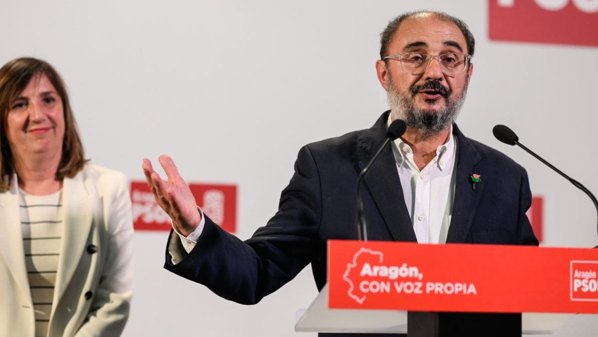 El presidente de Aragón y candidato del PSOE a la Presidencia de Aragón, Javier Lambán