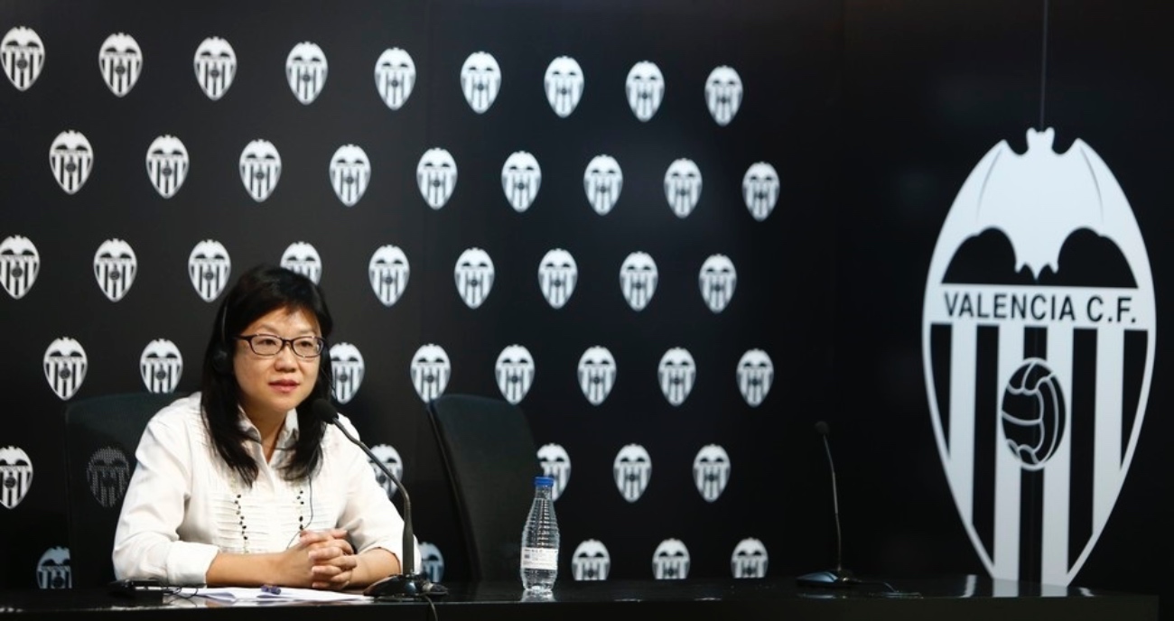 La presidenta del Valencia CF, Layhoon Chan, emisaria de Peter Lim.