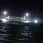Captura de un vídeo del accidente en Barbate en el que han perdido la vida dos guardias civiles