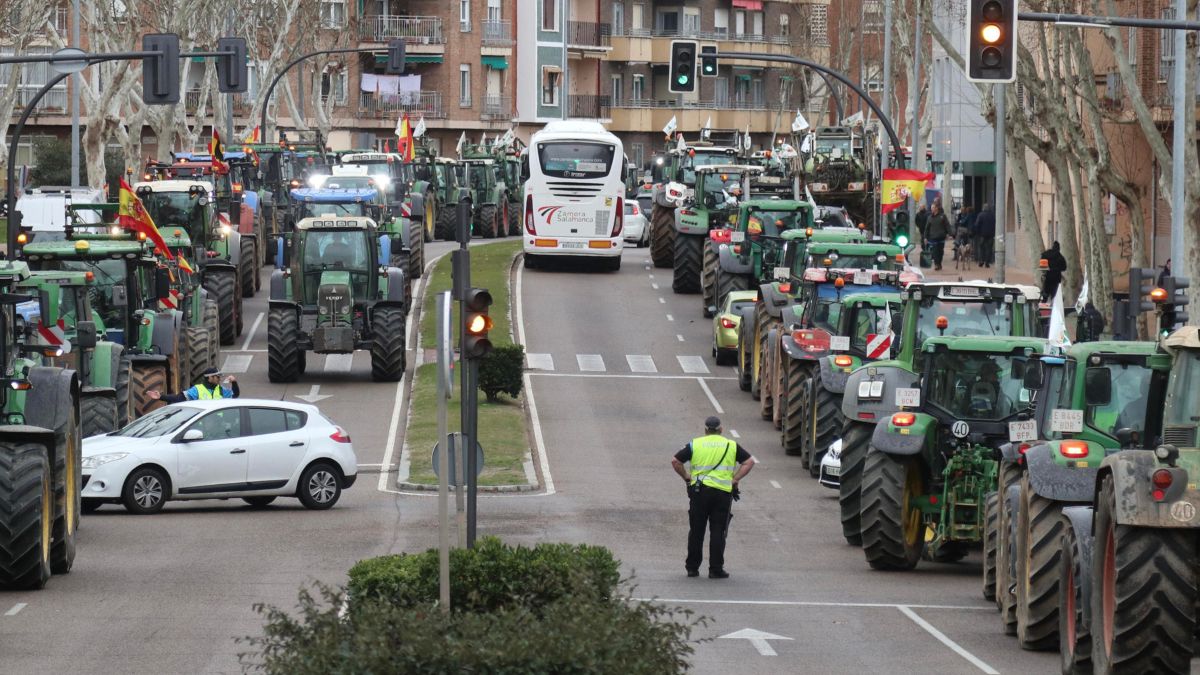 Protesta de los agricultores en Zamora