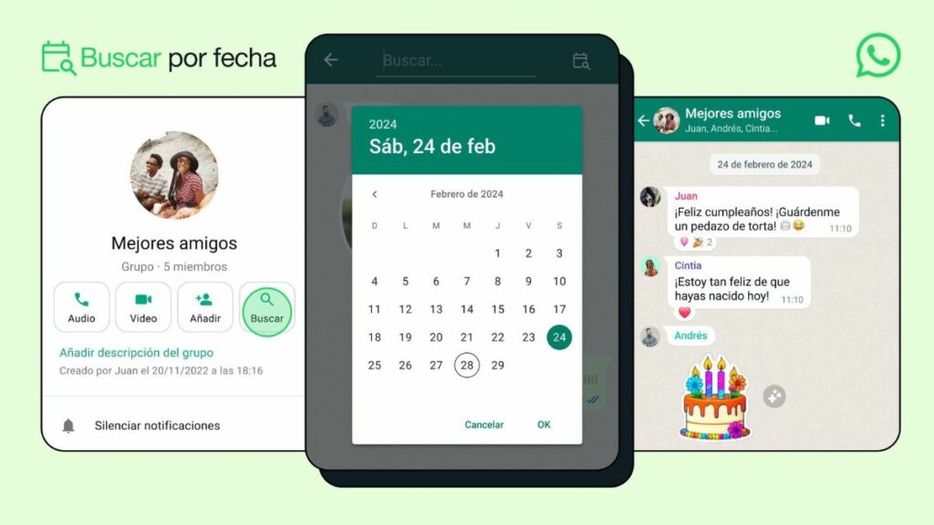 La gran novedad de WhatsApp: así es la actualización que permite buscar mensajes por fecha