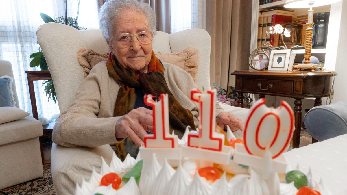 La 'yeya Ana' en su 110 cumpleaños, el pasado 31 de enero