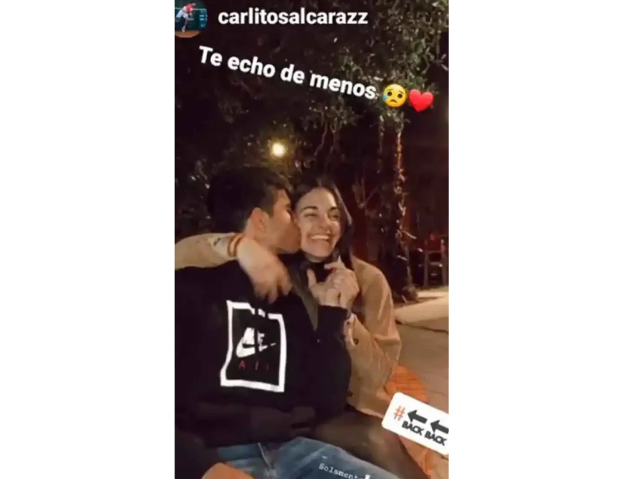 Carlos Alcaraz publicó una foto con su ex novia, María González