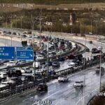Varios accidentes de tráfico en Madrid por la granizada
