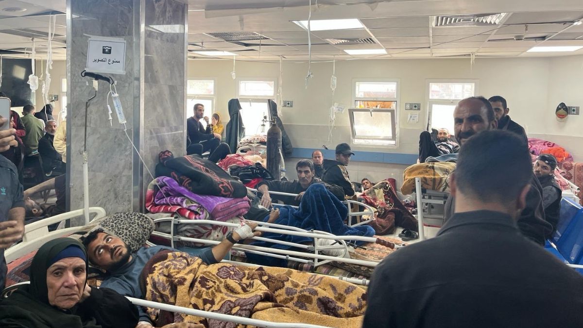 Interior del hospital Al Shifa de Ciudad de Gaza