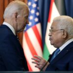 El presidente de la Autoridad Nacional Palestina, Mahmud Abás, y el de EEUU, Joe Biden