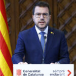 Pere Aragonès, este miércoles, en el Palau de la Generalitat.