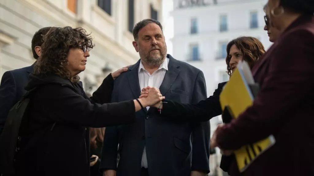 Oriol Junqueras a su llegada al Congreso en el pleno de la ley de amnistía