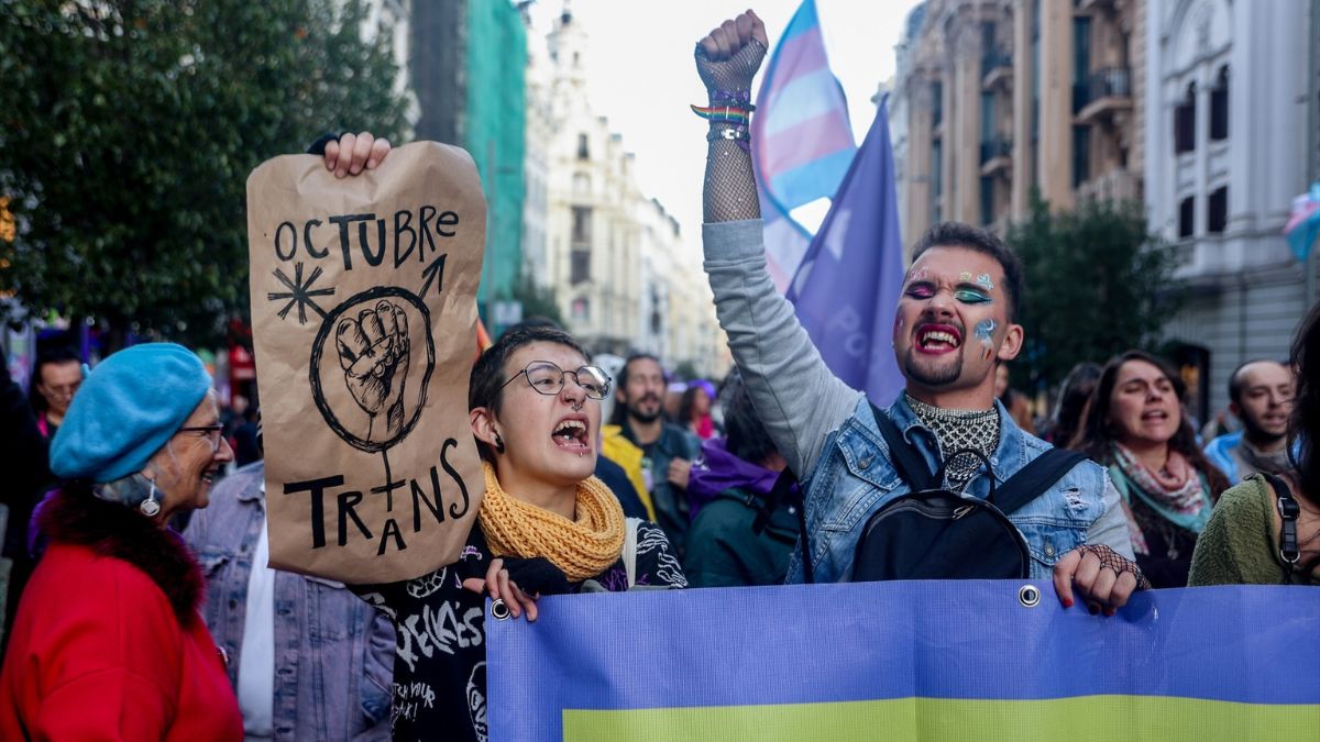 Manifestación LGBT del 'Octubre Trans' en Madrid
