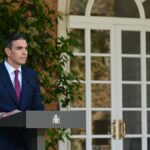 El presidente del Gobierno, Pedro Sánchez, en Moncloa