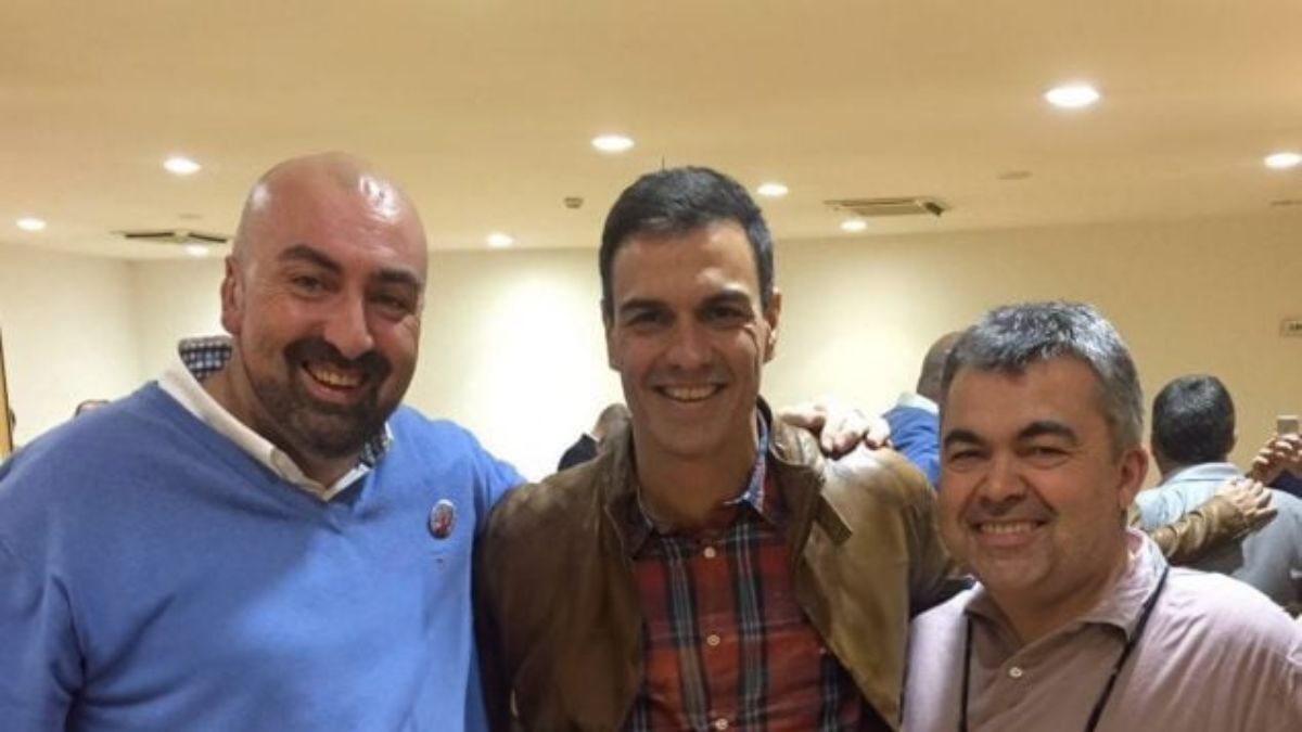 Koldo García, Pedro Sánchez y Santos Cerdán