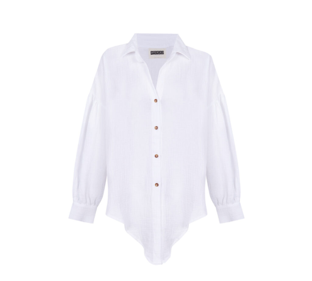 Blusa blanca asimétrica de Enaguas