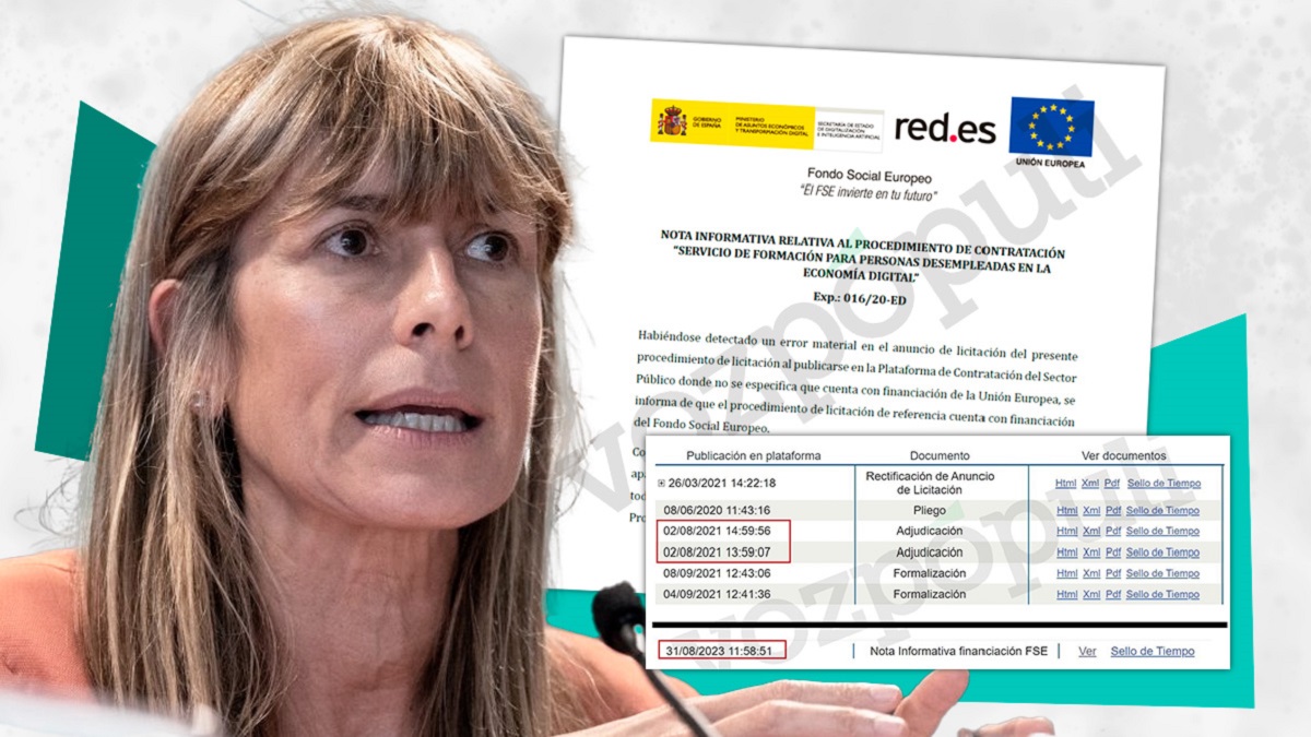El Gobierno rectificó e incluyó fondos UE tras adjudicar el contrato a la UTE recomendada por Begoña Gómez