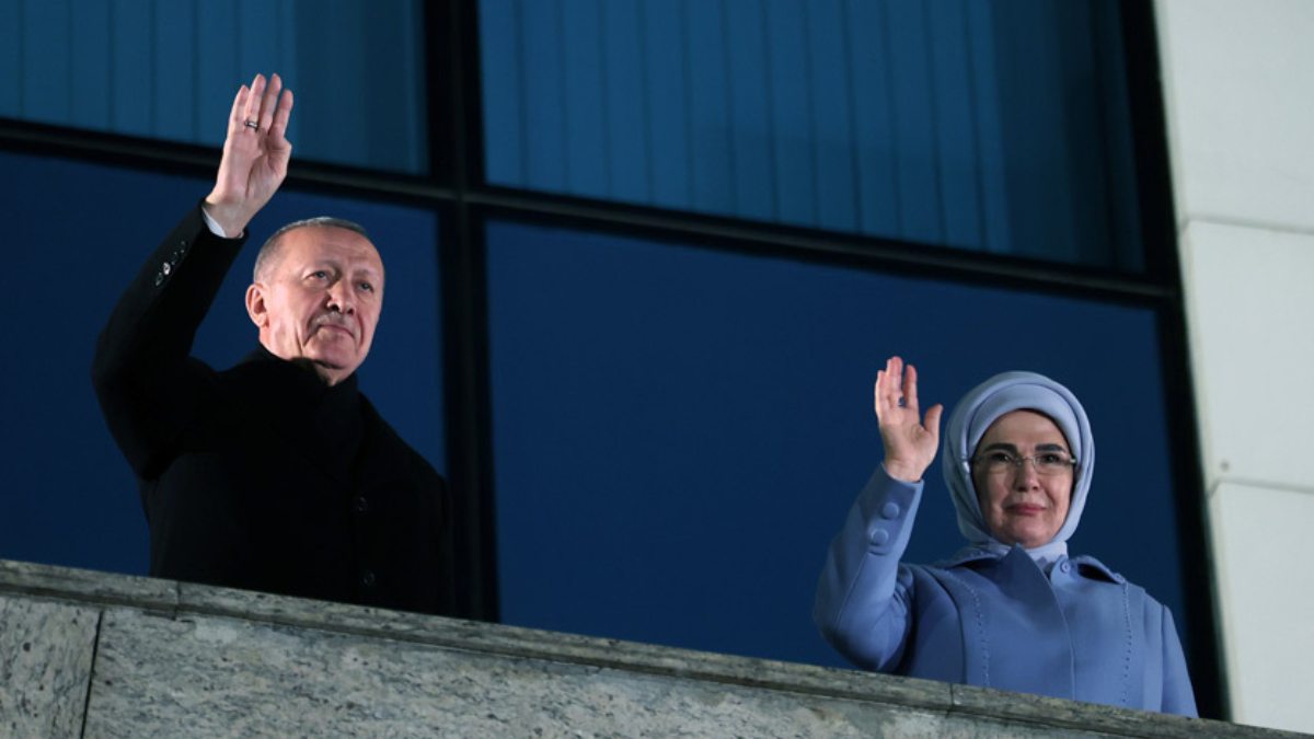 Recep Tayyip Erdogan y su esposa