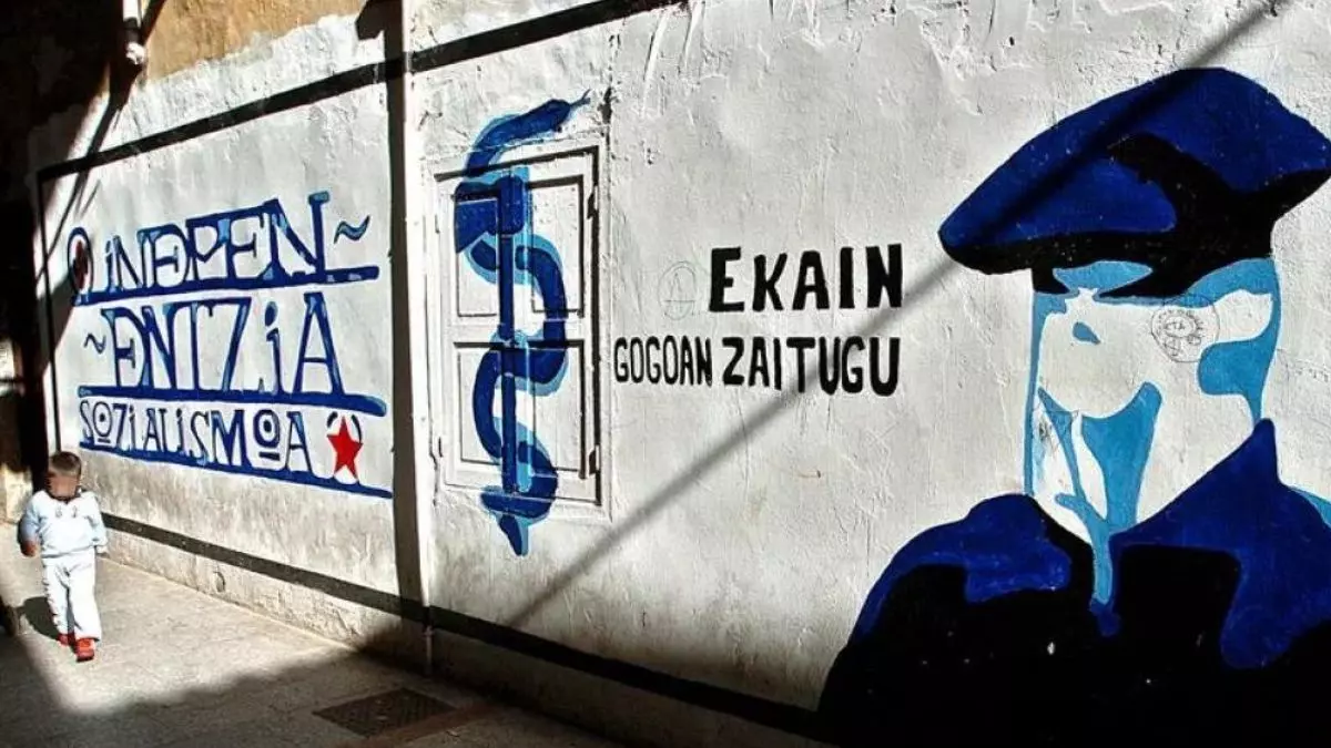 Un mural a favor de ETA