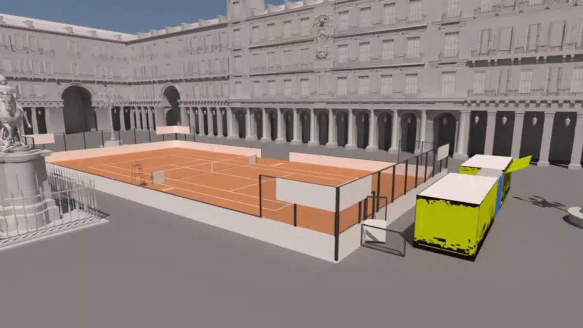 El Mutua Madrid Open instalará una pista de tenis para aficionados en la Plaza Mayor de la capital
