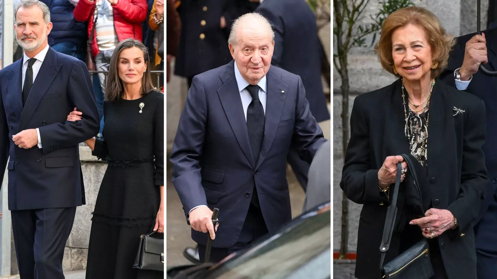 El rey Felipe, la reina Letizia, Juan Carlos I y doña Sofía
