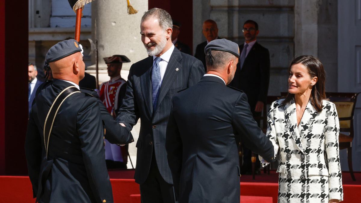 Los reyes Felipe y Letizia presiden el acto central conmemorativo del Bicentenario de la Policía Nacional, este miércoles en el Palacio Real