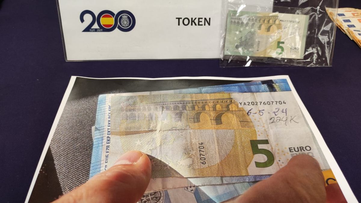 Un billete de cinco del "sistema token" permite desmantelar al cártel de Sinaloa asentado en España