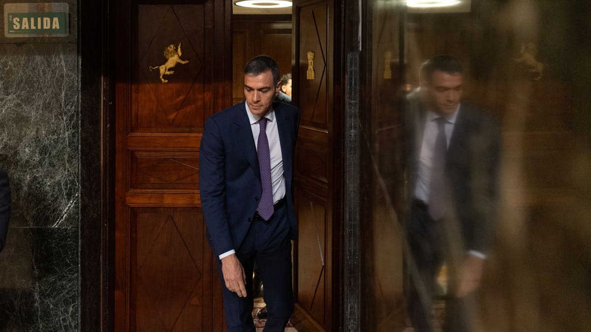 Pedro Sánchez, este miércoles, en el Congreso.