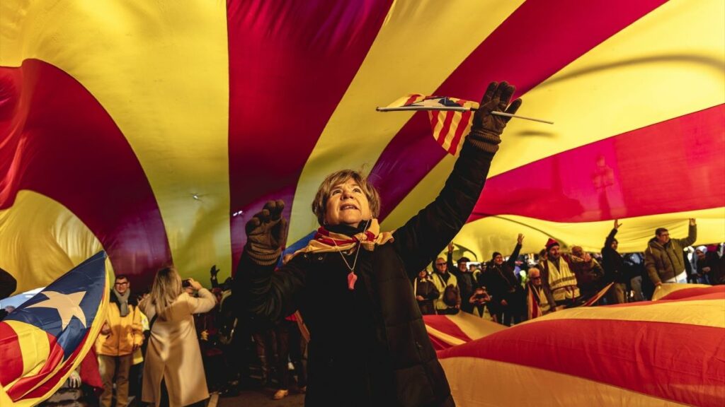 Imagen de archivo de una protesta independentista en Barcelona