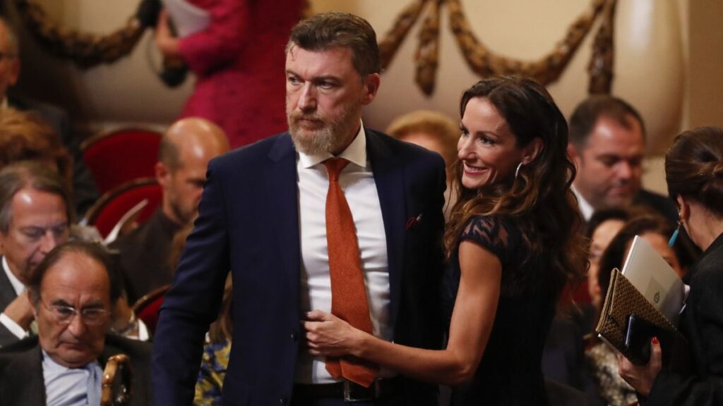 Robert Gavin y Telma Ortiz, hermana de la reina Letizia, en los premios Princesa de Asturias en 2019