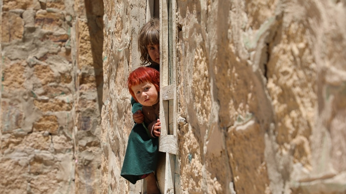 Unas niñas afganas en una aldea remota de Afganistán