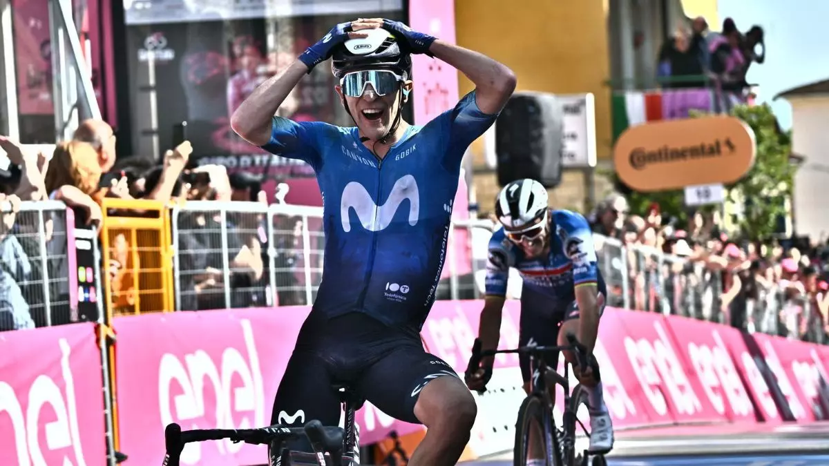 Pelayo Sánchez (Movistar) gana la sexta etapa del Giro de Italia y España vuelve a subir al podio 5 años después