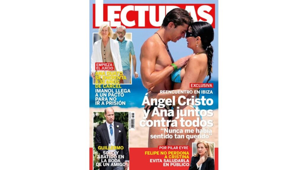 Ángel Cristo y Ana Herminia, de escapada en Ibiza, en la portada de 'Lecturas'