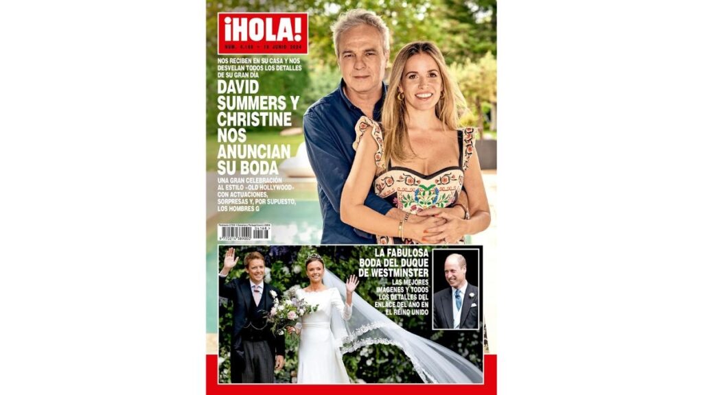 David Summers, de Hombres G, anuncia su boda con Christine Cambeiro en la portada de la revista Hola