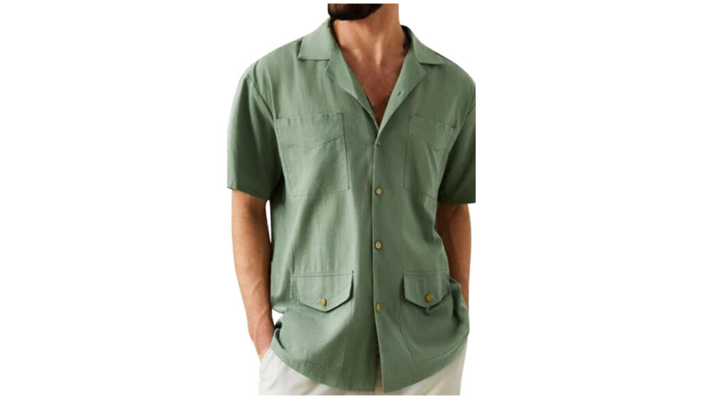 Camisa estilo guayabera de Amazon