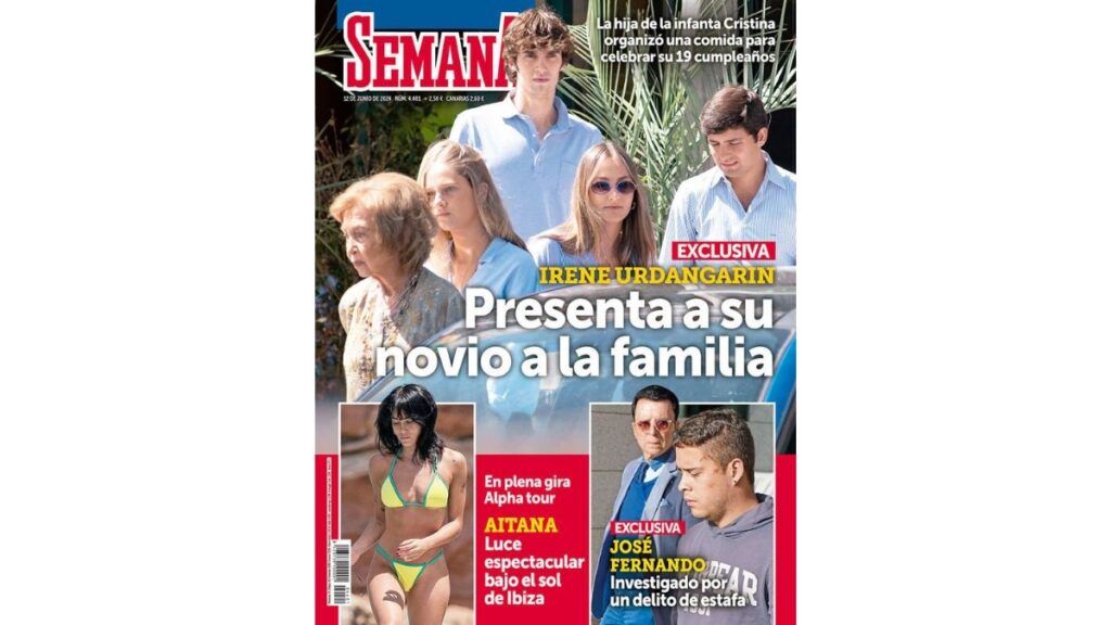 Irene Urdangarin y su novio, Juan Urquijo, en la portada de la revista Semana de hoy 5 de junio de 2024