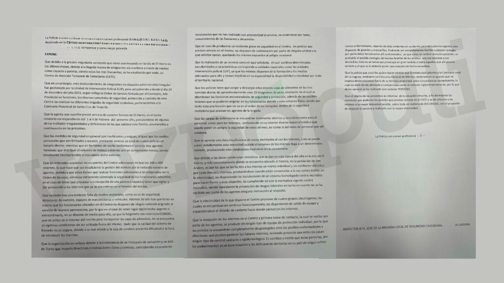 La carta de una policía sobre la llegada masiva de inmigrantes a Canarias: "La organización es nefasta"