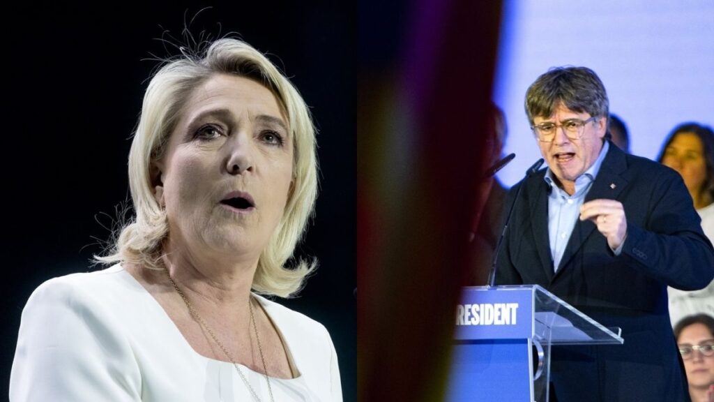 Le Pen: "Que Puigdemont opere desde Francia es humillante y, si ganamos, no durará mucho"