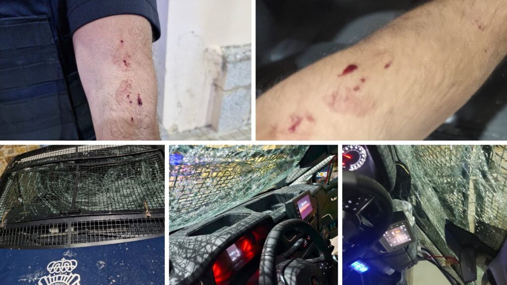 Emboscada contra la Policía Nacional en Ceuta: dos agentes heridos tras una lluvia de ladrillos