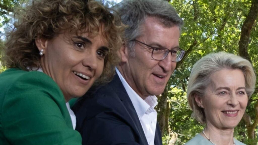 Dolors Montserrat, Alberto Núñez Feijóo y Ursula Von der Leyen