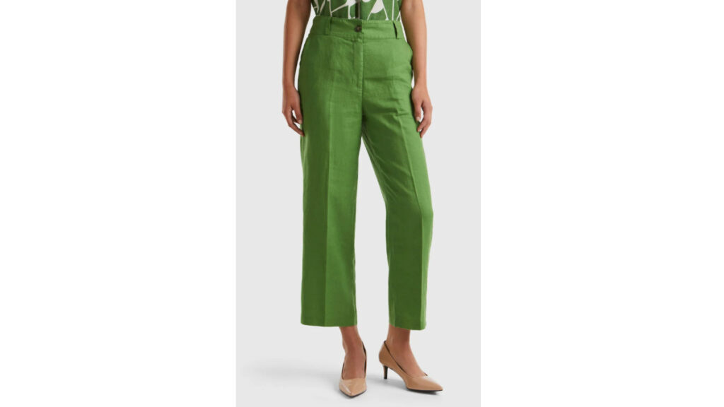 Pantalones de lino de vestir de Benetton