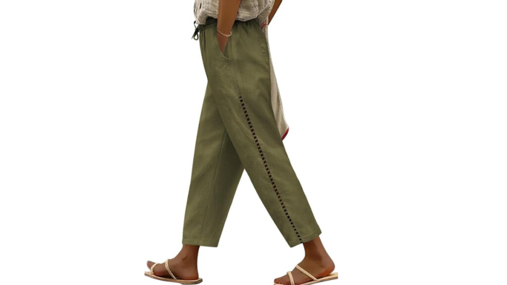 Pantalones de lino calados de Amazon