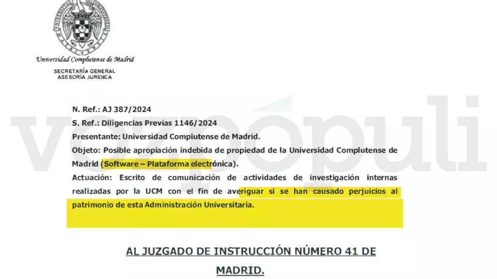 Informe de la Universidad Complutense de Madrid sobre Begoña Gómez