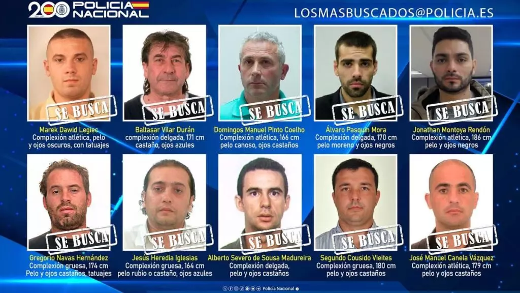 Si ha visto a alguna de estas personas, llame a la Policía: los 10 fugitivos más buscados en España
