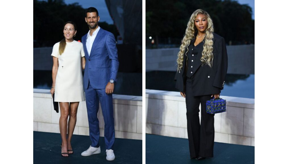 Jelena Djokovic y Novak Djokovic y Serena Williams