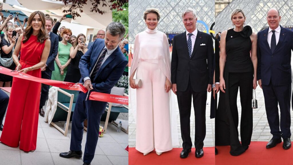 La reina Mary de Dinamarca y Federico, Matilde de Bélgica y Felipe y Alberto y Charlene de Mónaco