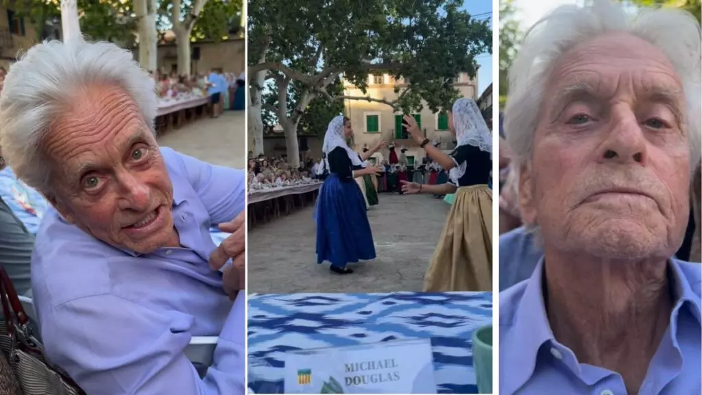 Michael Douglas se hace viral tras celebrar su 80 cumpleaños con todo el pueblo de Valldemossa (Mallorca) 