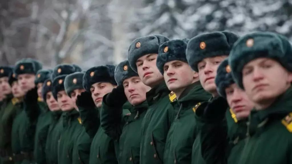 Foto de archivo de cadetes rusos
