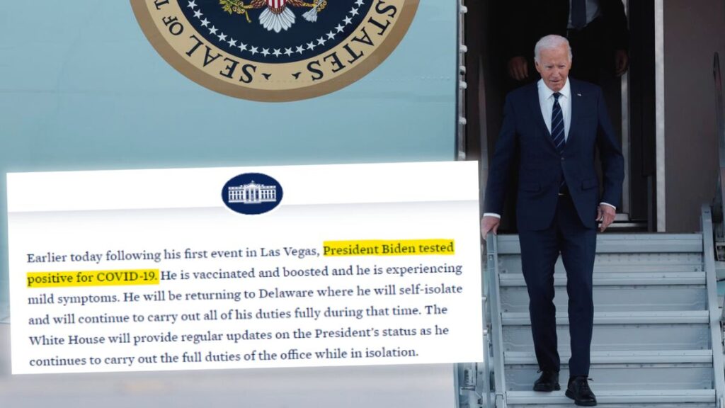 Joe Biden da positivo en covid-19 mientras crece la presión para que abandone la campaña