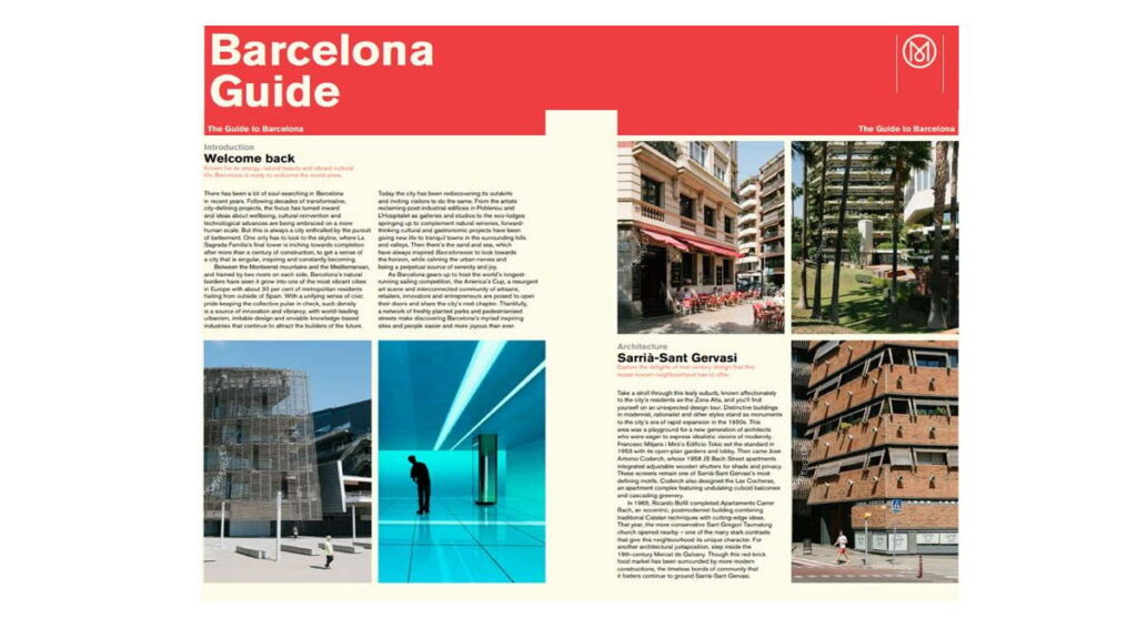 'Monocle' descubre la Barcelona innovadora con una propuesta descentralizada para el visitante