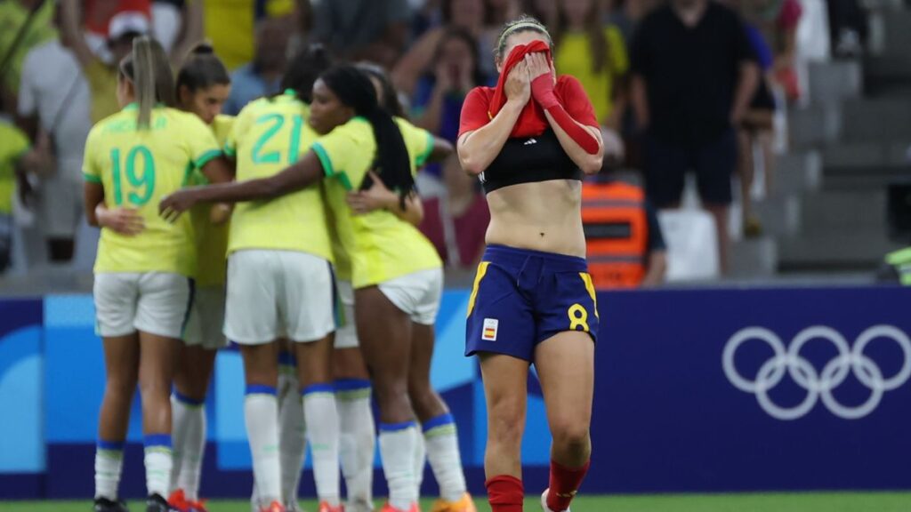 Batacazo de la selección femenina de fútbol: Brasil supera con contundencia a España en las semifinales olímpicas